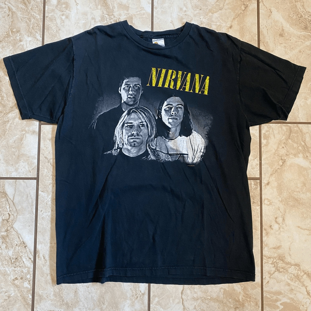 Bay Island Sportswear Men’s Vintage 2005 Nirvana Band Tee Black XL NWOT