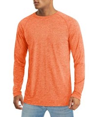 UPF50+ Mens Sun Protection Shirts Long Sleeve Quick Dry Sports Workout Fishing T