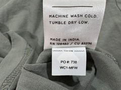 Pact Mens V neck Gray Green Short Sleeve Organic Cotton T-shirt Tee Casual Sz XL
