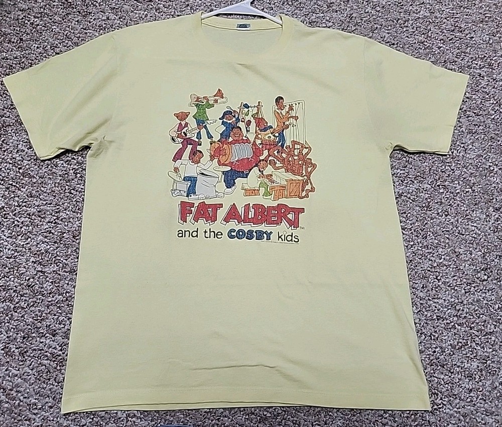 Pacific Fat Albert & The Cosby Kids Rare and Vintage L T-shirt Yellow