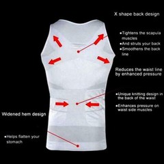 Men Compression Shirt Sleeveless Body Shaper Base Layer Slimming Tank Top Vest