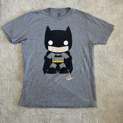 DC Comics Originals T-Shirt Mens Medium Gray Batman Funko Pop Graphic Tee Top