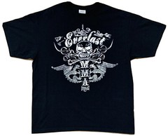 Everlast MMA Ultimate Fighting T-shirt Size XL 100% Cotton Black Very Good