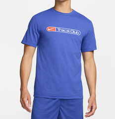 Nike Men’s Dri-FIT UV Short-Sleeve Running Top FZ0290-490 Astronomy Blue Size M