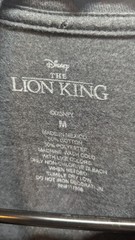 Disneys The Lion King Mens Tshirt Black Size M