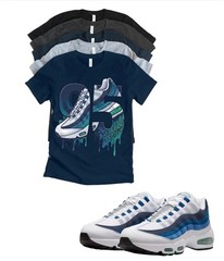 AM BB Max 95 Air Drip Slate Sneaker Matching T-Shirt Sneakerhead Streetwear