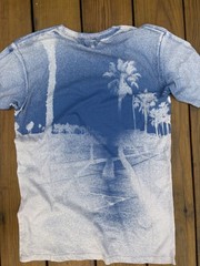 MARC BY MARC JACOBS Men’s S Blue/White Graphic Print Crew Neck T-Shirt M4001084