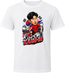 Lee Kang-in, South Korea Caricature Soccer 2026 T Shirt