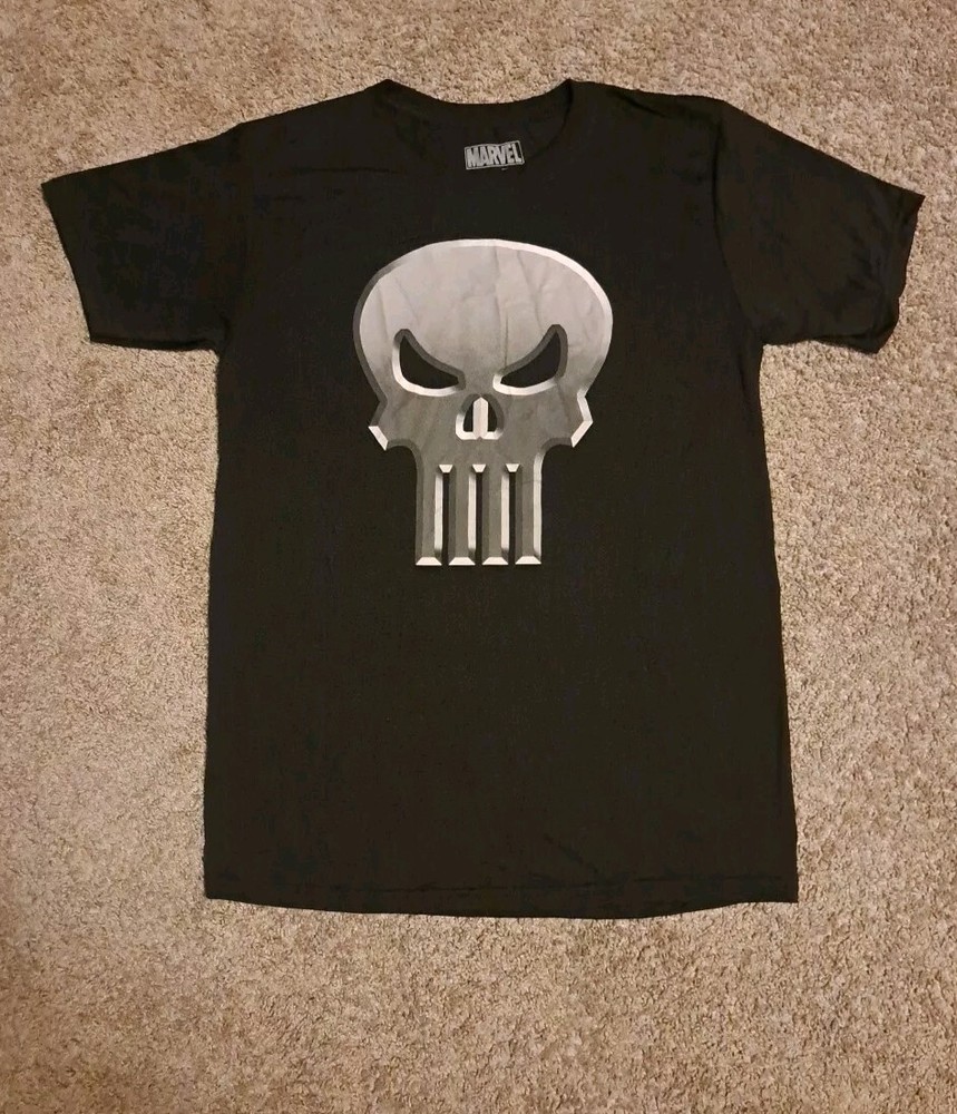 Marvel The Punisher T-Shirt Skull Logo Men’s Size MD (38-40)