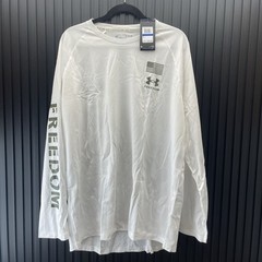 Under Armour Freedom Tech Mens XL White Long Sleeve Shirt