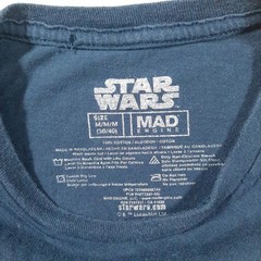 Star Wars Mandalorian Mens M Navy Blue Graphic T-Shirt Mad Engine Grogu Mando