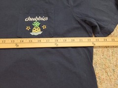 Chubbies Shirt Mens 2XL Blue Pocket Tee Logo Taco Weekend Neon Pineapple Casual