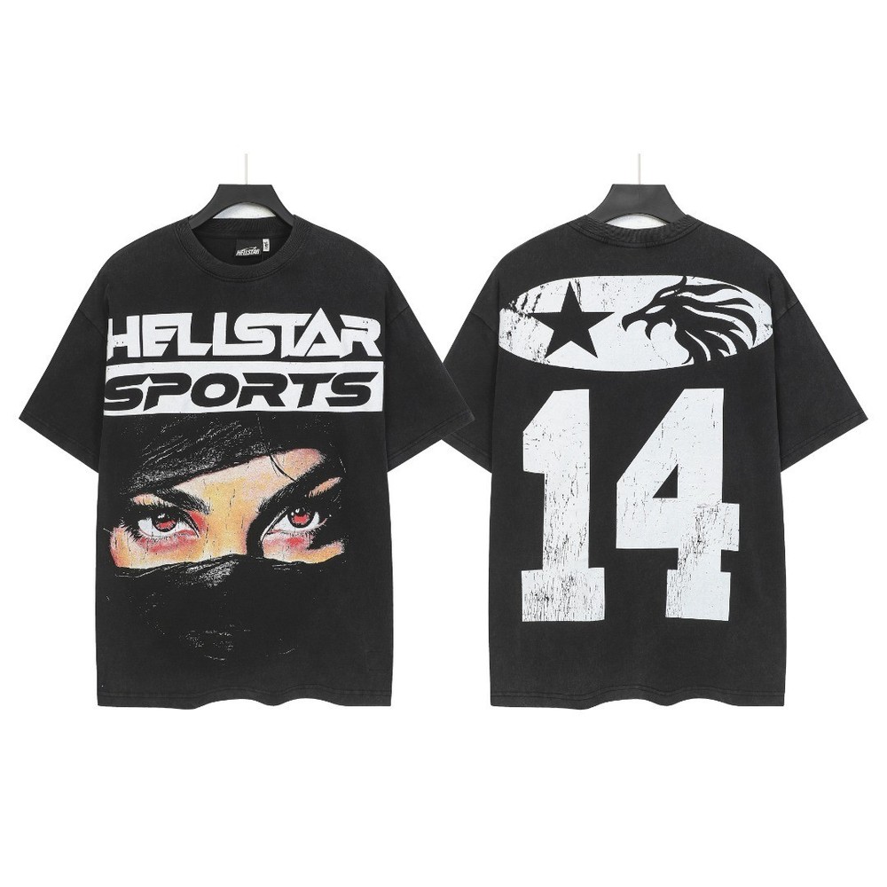 14 Hellstar tee shirt Men’s Black Cotton NEW S-M-L-XL Design