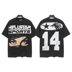 14 Hellstar tee shirt Men’s Black Cotton NEW S-M-L-XL Design