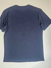 Harpoon Brewery Boston MA Medium Mens Blue Double-sided Graphic Logo Tshirt Beer