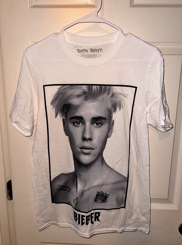 Justin Bieber 2022 Tour T Shirt Adult Small Irregular-Missing Back Graphic NEW