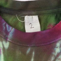 NWOT Single Stitch T-Shirt Blank Hand Tie Dyed Wheel Multi S/S Hering Sz. M 37′