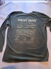 Freaky Deaky 2016 Bridgeview, IL Concert Skull Tshirt Olive Green 100% Cotton