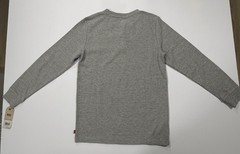 Levi’s Men’s Gray Waffle Knit Henley Long Sleeve T-Shirt Logo Buttons XL