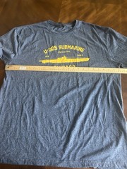 U-505 Submarine Chicago T-Shirt US Navy Gray T-shirt Size XL