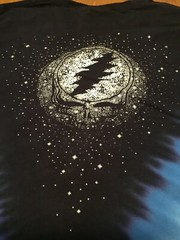 Grateful Dead Spotlight Star Shine Skull T-Shirt M-2XL Tie Dye Night Sky 2 Sided