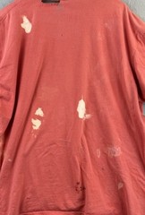 Goldtoe Men’s T Shirt XXL Destroyed Thrashed Sun Faded Orange Cotton