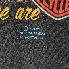 Vintage 3D Emblem Harley Davidson Motorcycles The Way We Are T-Shirt L 1987 80s