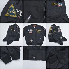 90s-00s VIP CLUB Flying Tigers P-40 Warhawk Embroidered Design MA-1 No Padding