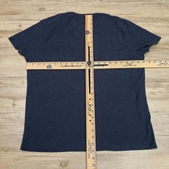 Lucky Brand Shirt Mens Large Blue Snow Heather Stay Gold Pocket Tee Tagless