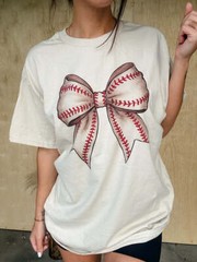 Baseball Coquette Bow Baseball Lover Aesthetic Gift Unisex S-5XL T-Shirt