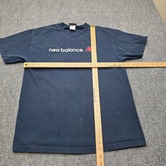 New Balance Large Vintage Spell Out T-Shirt Navy Blue Logo Cotton Mexico VTG