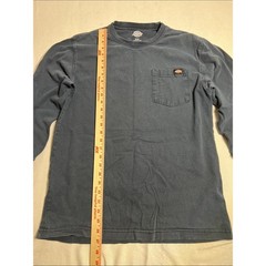 Dickies Navy Long-Sleeve Pocket Tee – Crewneck Work Shirt