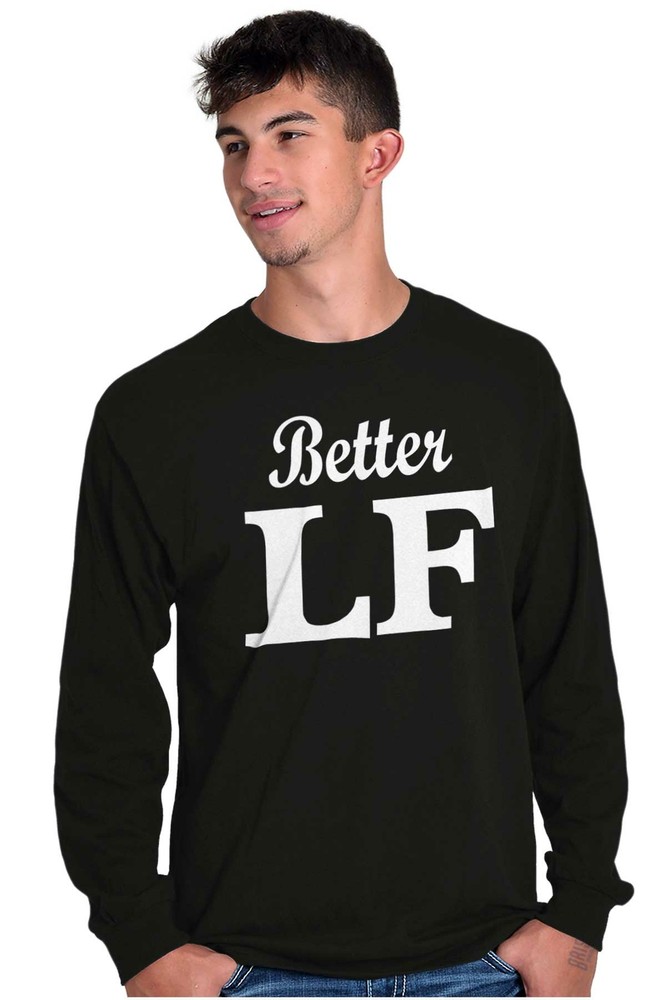 Relationship Boyfriend Girlfriend Couples Long Sleeve Tshirt for Men or Women