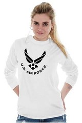 USAF US Air Force Military Arnold Wings Logo Long Sleeve Tshirt for Men or Women