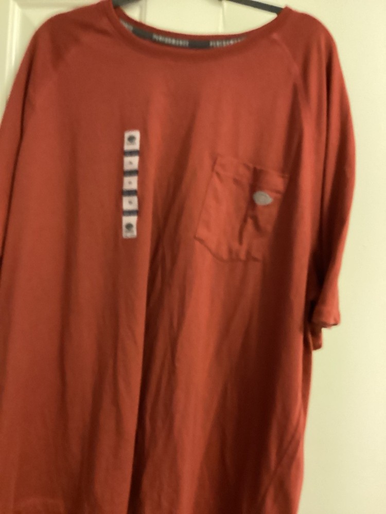 MEN DICKIES RED TEE SHIRT SIZE 3XLNEW WITH TAG PREFORMANCE TEE COOLIN TEMP-IQ