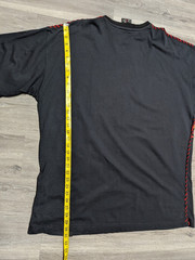 Cezer Men’s 2XL Black T-Shirt Beaded Bling Graphic Y2K Hip Hop