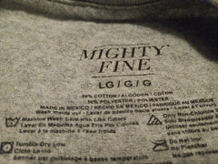 Men’s Lg Mighty Fine Gray Grammar Owl Who Vs. Whom Funny Graphic T Shirt
