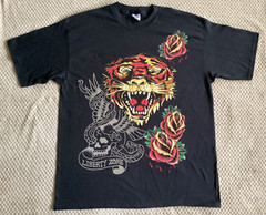 Liberty Zone Tiger Yazbek 100% Cotton Double-Sided Graphic T-Shirt Large