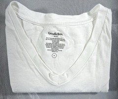 Good fellow White V Neck Size Medium Shirt
