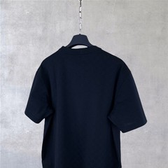 Louis Vuitton LV Embroidery Logo Damier Cotton Pique T-Shirt Blue Size M