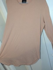 Cuts Clothing Elongated Long Sleeve T Shirt Mens Size L Coral Pink Cotton Blend