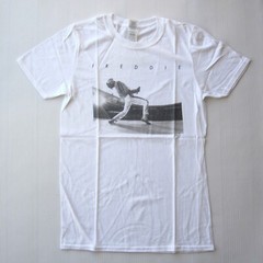 Queen Freddie Mercury Wembley Stadium UK Photo White T-Shirt (Small)