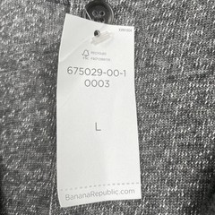 New Banana Republic Henley Shirt Mens Large Heather Gray Long Sleeve Preppy NWT