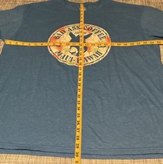 Bad Ass Coffee Maui T-shirt Mens Blue Short Sleeve Cotton Blend Size 2X