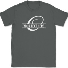 Letter O Monogram Your Text Here Custom T-Shirt Personalize Family Tee