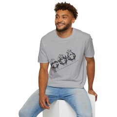 Three Wise Monkeys T-Shirt Funny Graphic Tee See No Evil Hear No Evil Unisex
