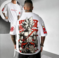Japanese Anime Printed T-Shirt Oversized Unisex Y2K Harajuku Casual Sports Tee