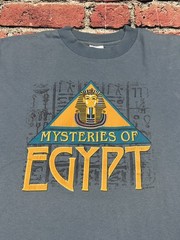 Vintage Mysteries of Egypt T Shirt Sz M Single Stitch Mummy Pyramids USA 90s