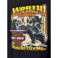 Harley Davidson Motorcycles Kansas City MO Graphic T Shirt Mens XL Black