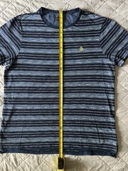 BUFFALO By David Bitton Men’s Striped Blue Shirt Size XL Short Sleeve Crew Neck